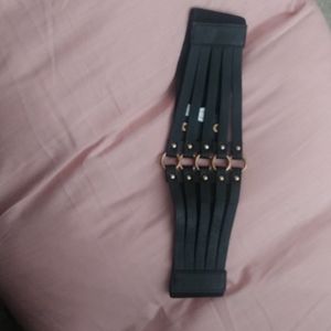 Black belt with gold accents